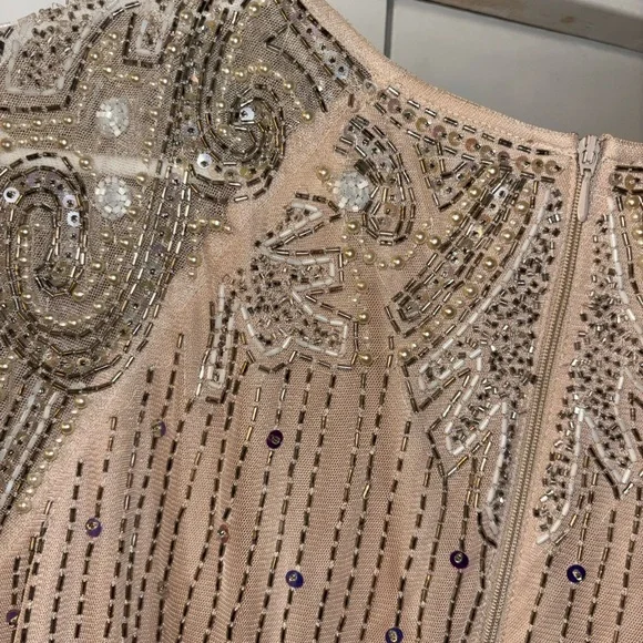 ASOS Maternity Dress in Cream with Sequin Embellishments - Picture 8 of 9